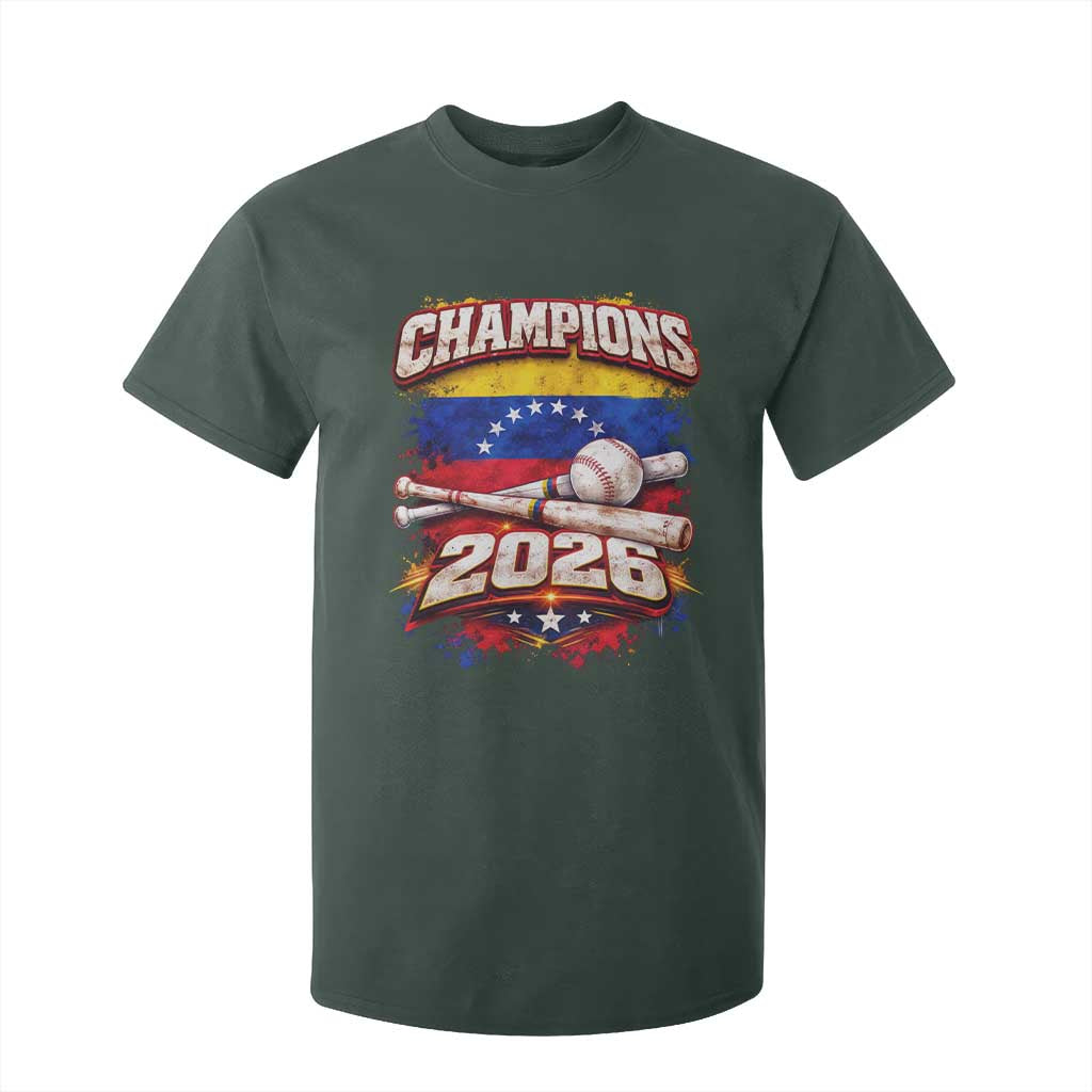 Venezuela Champions 2026 Baseball Lover Venezuelan Flag T Shirt For Kid TS11 Dark Forest Green Print Your Wear