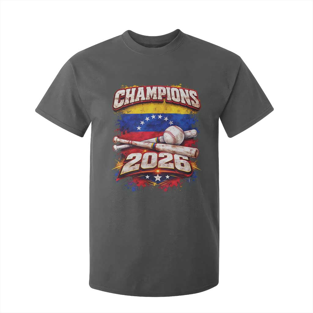 Venezuela Champions 2026 Baseball Lover Venezuelan Flag T Shirt For Kid TS11 Dark Heather Print Your Wear