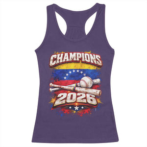 Venezuela Champions 2026 Baseball Lover Venezuelan Flag Racerback Tank Top TS11 Purple Print Your Wear