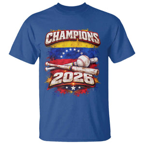 Venezuela Champions 2026 Baseball Lover Venezuelan Flag T Shirt TS11 Royal Blue Print Your Wear