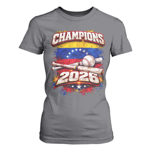 Venezuela Champions 2026 Baseball Lover Venezuelan Flag T Shirt For Women TS11 Charcoal Print Your Wear
