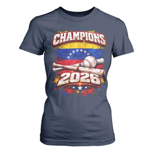 Venezuela Champions 2026 Baseball Lover Venezuelan Flag T Shirt For Women TS11 Navy Print Your Wear