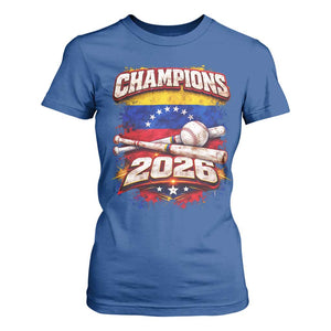 Venezuela Champions 2026 Baseball Lover Venezuelan Flag T Shirt For Women TS11 Royal Blue Print Your Wear