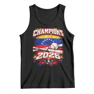 Venezuela Champions 2026 Baseball Lover Venezuelan Flag Tank Top TS11 Black Print Your Wear