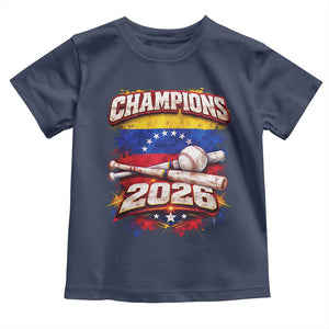 Venezuela Champions 2026 Baseball Lover Venezuelan Flag Toddler T Shirt TS11 Navy Print Your Wear
