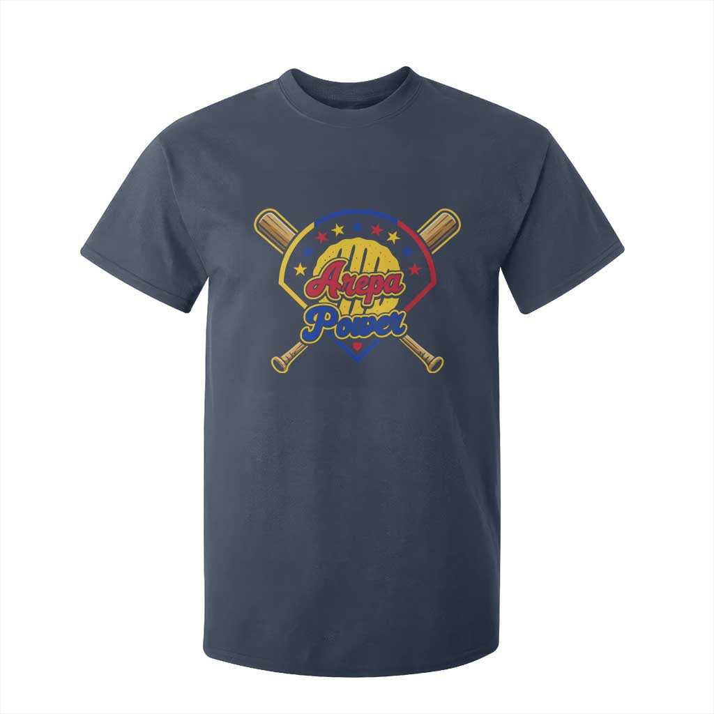 Arepa Power Venezuela Baseball Lover T Shirt For Kid Venezuelan Pride TS11 Navy Print Your Wear