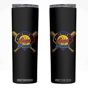 Arepa Power Venezuela Baseball Lover Skinny Tumbler Venezuelan Pride TS11 Black Print Your Wear