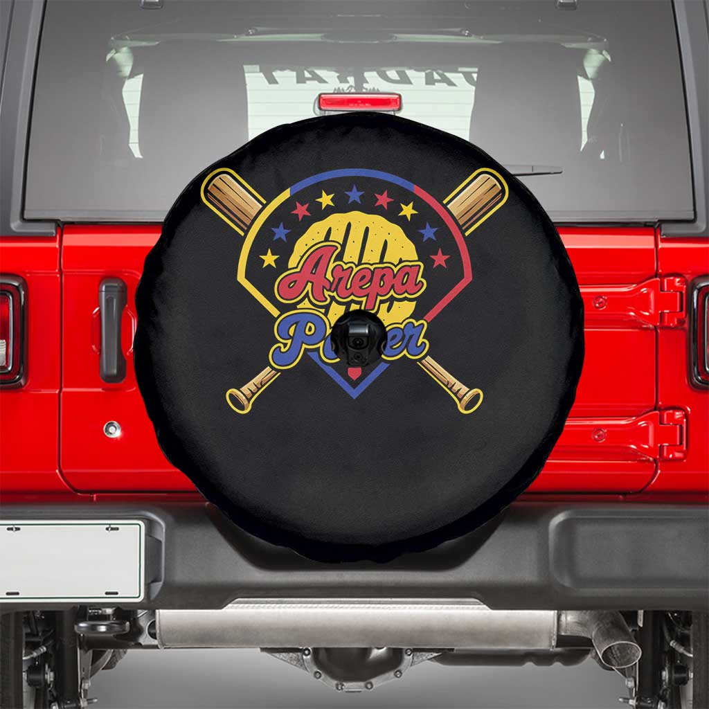 Arepa Power Venezuela Baseball Lover Spare Tire Cover Venezuelan Pride TS11 Black Print Your Wear
