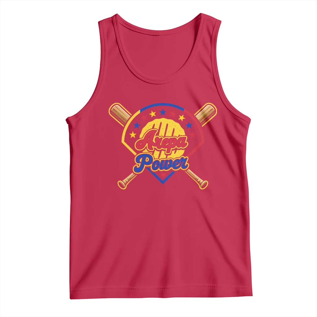 Arepa Power Venezuela Baseball Lover Tank Top Venezuelan Pride TS11 Red Print Your Wear