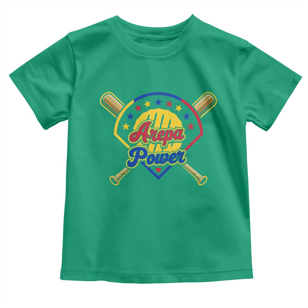 Arepa Power Venezuela Baseball Lover Toddler T Shirt Venezuelan Pride TS11 Irish Green Print Your Wear