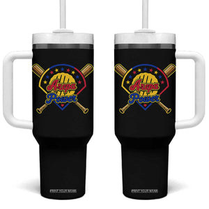 Arepa Power Venezuela Baseball Lover Tumbler With Handle Venezuelan Pride TS11 One Size: 40 oz Black Print Your Wear