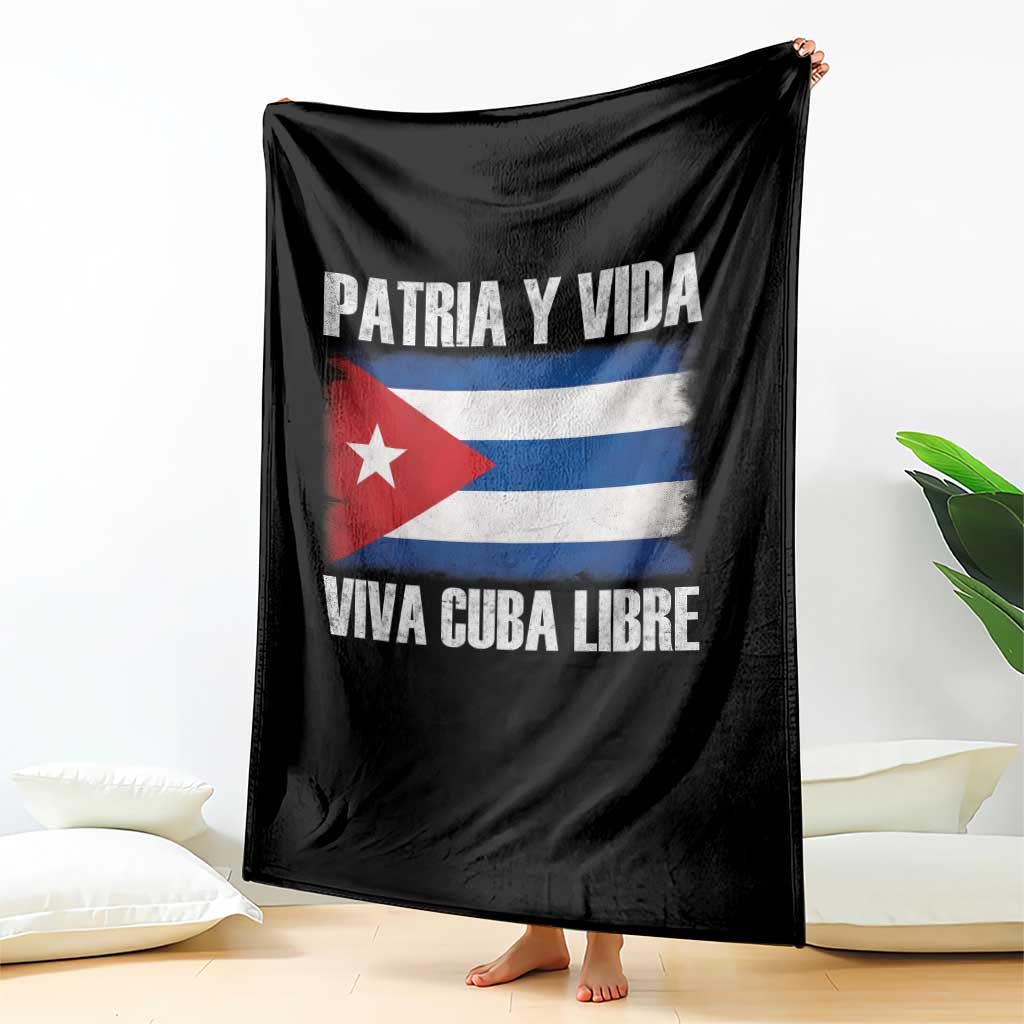 Patria y Vida Cuba Libre Throw Blanket Freedom Patriotic Cuban Flag TS11 Print Your Wear