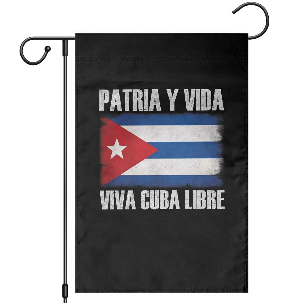Patria y Vida Cuba Libre Garden Flag Freedom Patriotic Cuban Flag TS11 Black Print Your Wear