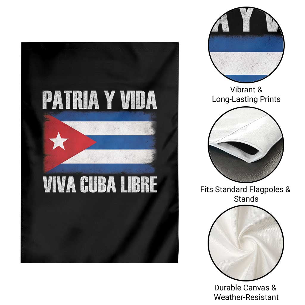 Patria y Vida Cuba Libre Garden Flag Freedom Patriotic Cuban Flag TS11 Print Your Wear