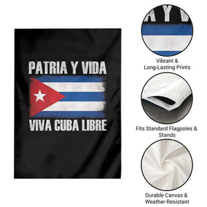 Patria y Vida Cuba Libre Garden Flag Freedom Patriotic Cuban Flag TS11 Print Your Wear