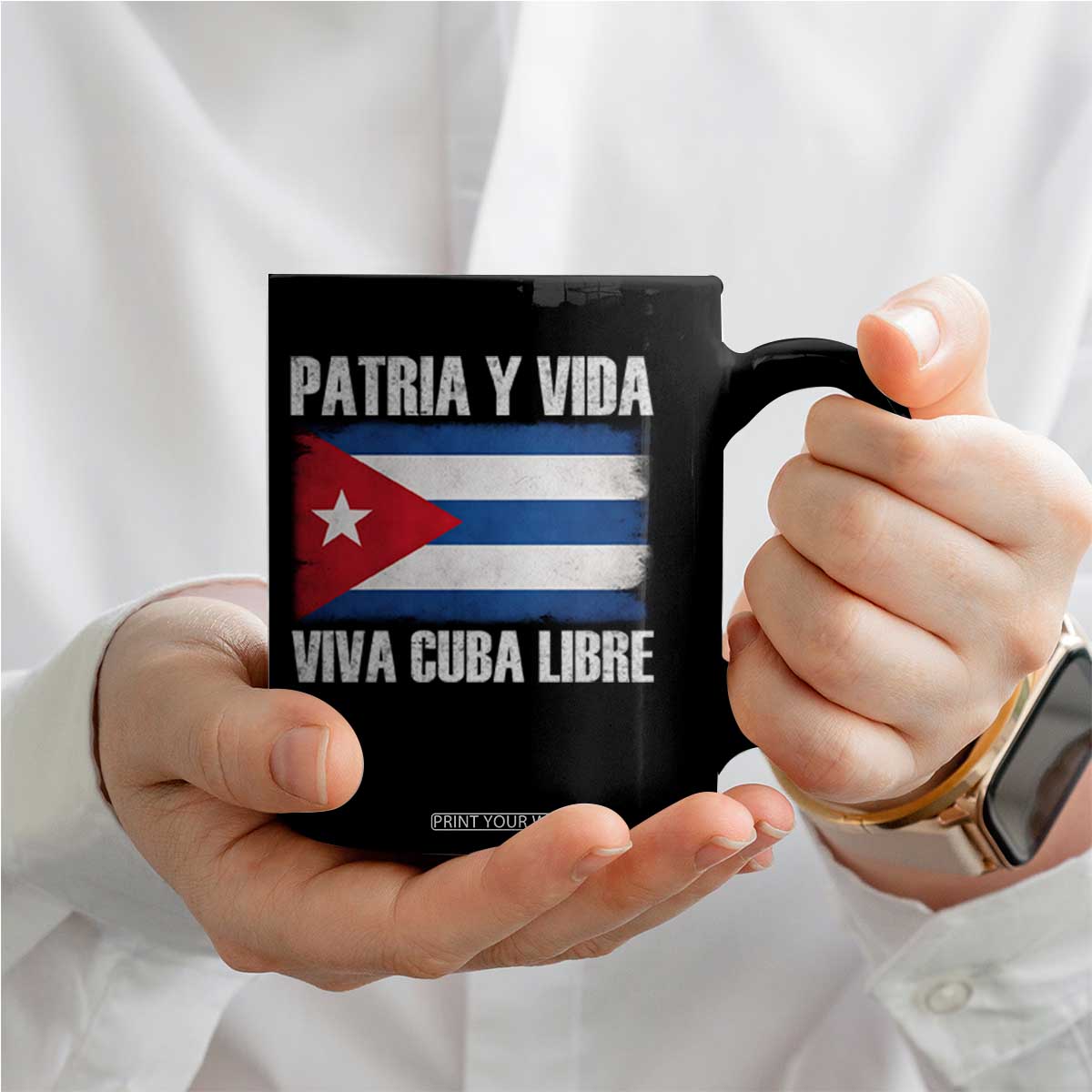 Patria y Vida Cuba Libre Coffee Mug Freedom Patriotic Cuban Flag TS11 Print Your Wear