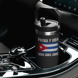 Patria y Vida Cuba Libre Flip Straw Tumbler Freedom Patriotic Cuban Flag TS11 Print Your Wear