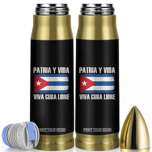 Patria y Vida Cuba Libre Bullet Tumbler Freedom Patriotic Cuban Flag TS11 Black Print Your Wear