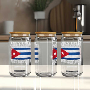 Patria y Vida Cuba Libre Glass Can Freedom Patriotic Cuban Flag TS11 Print Your Wear