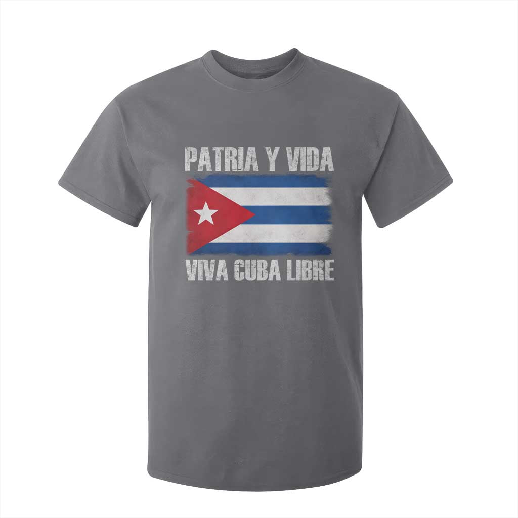 Patria y Vida Cuba Libre T Shirt For Kid Freedom Patriotic Cuban Flag TS11 Charcoal Print Your Wear
