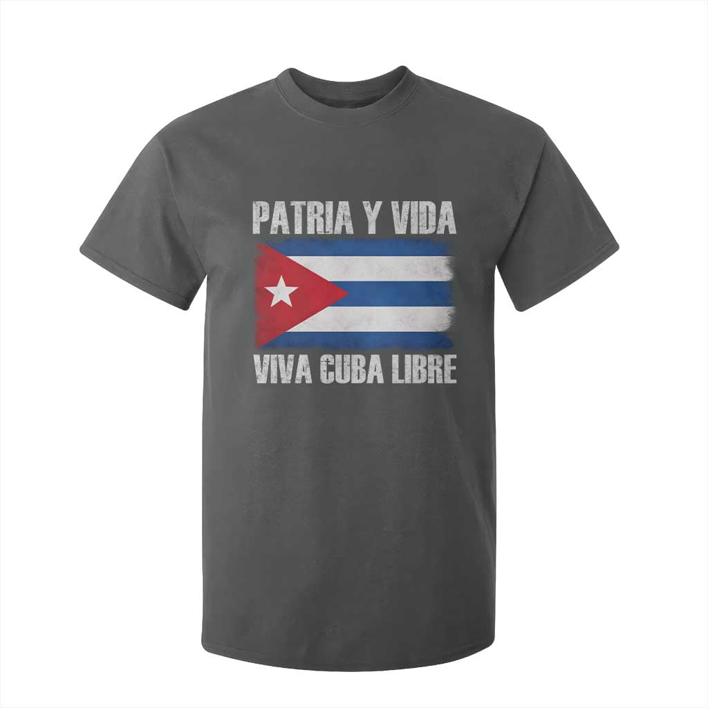 Patria y Vida Cuba Libre T Shirt For Kid Freedom Patriotic Cuban Flag TS11 Dark Heather Print Your Wear