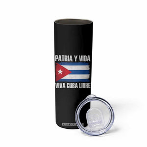 Patria y Vida Cuba Libre Skinny Tumbler Freedom Patriotic Cuban Flag TS11 Print Your Wear