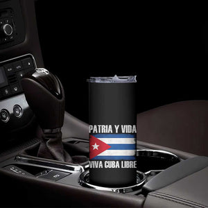 Patria y Vida Cuba Libre Skinny Tumbler Freedom Patriotic Cuban Flag TS11 Print Your Wear
