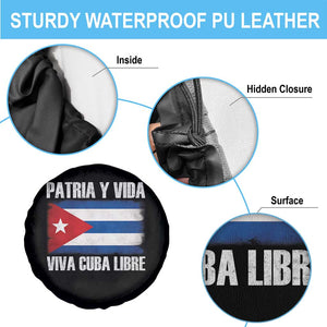 Patria y Vida Cuba Libre Spare Tire Cover Freedom Patriotic Cuban Flag TS11 Print Your Wear
