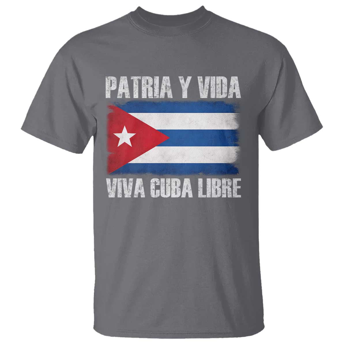 Patria y Vida Cuba Libre T Shirt Freedom Patriotic Cuban Flag TS11 Charcoal Print Your Wear