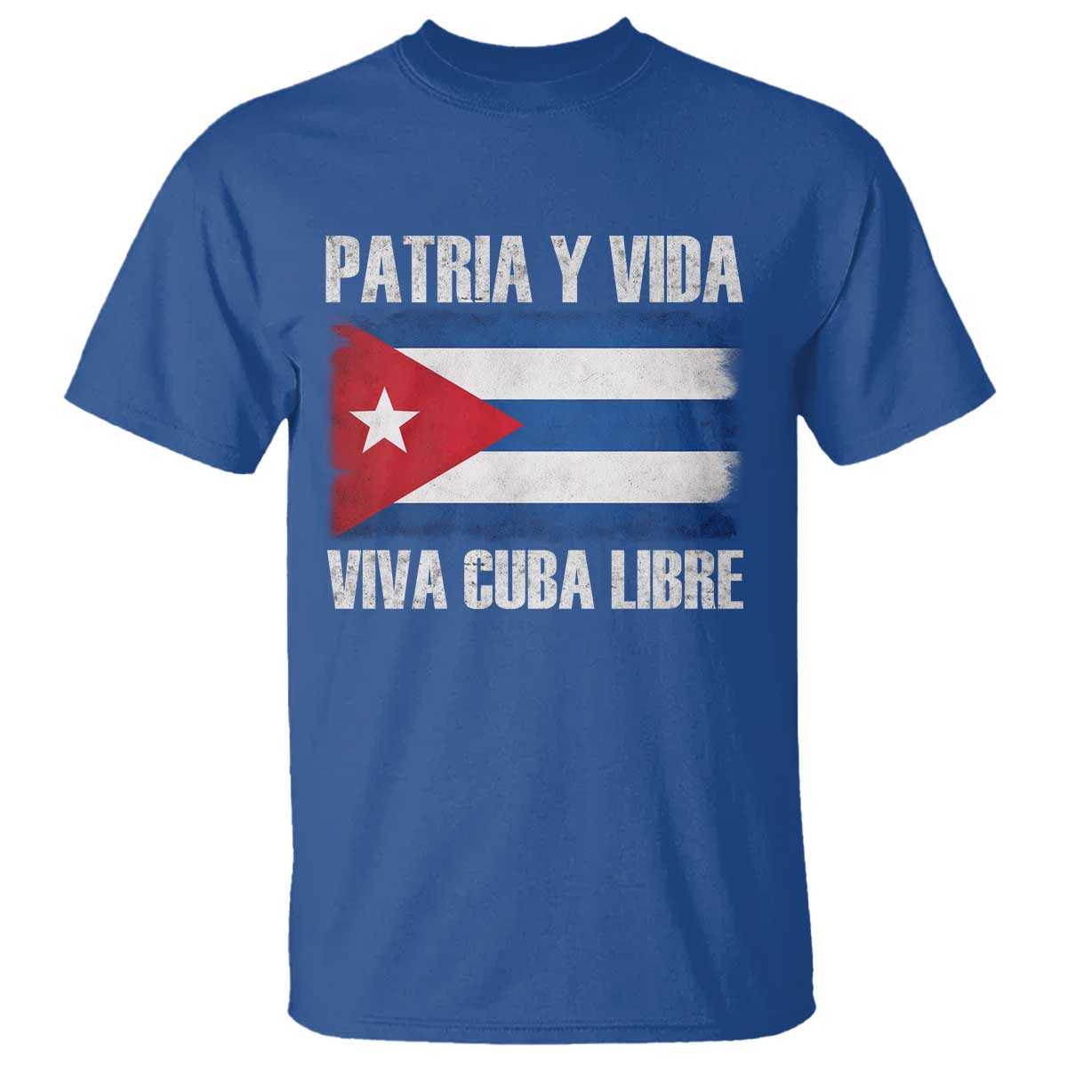 Patria y Vida Cuba Libre T Shirt Freedom Patriotic Cuban Flag TS11 Royal Blue Print Your Wear