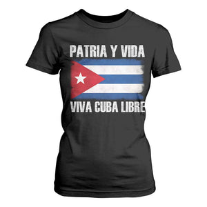 Patria y Vida Cuba Libre T Shirt For Women Freedom Patriotic Cuban Flag TS11 Black Print Your Wear