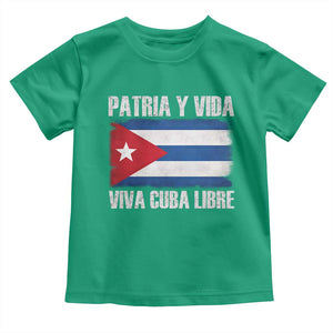 Patria y Vida Cuba Libre Toddler T Shirt Freedom Patriotic Cuban Flag TS11 Irish Green Print Your Wear