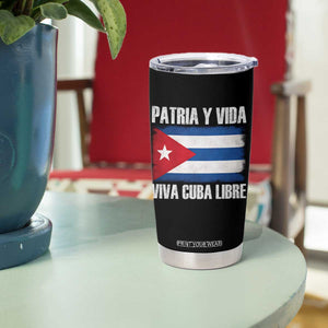 Patria y Vida Cuba Libre Tumbler Cup Freedom Patriotic Cuban Flag TS11 Print Your Wear