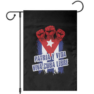Patria y Vida Cuba Libre Garden Flag Cuba Flag Fist Freedom Movement TS11 Black Print Your Wear