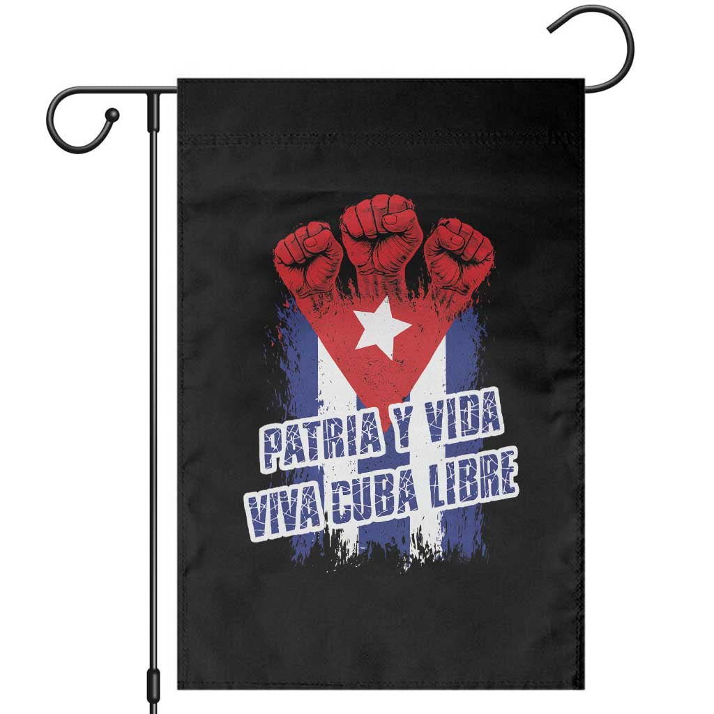 Patria y Vida Cuba Libre Garden Flag Cuba Flag Fist Freedom Movement TS11 Black Print Your Wear