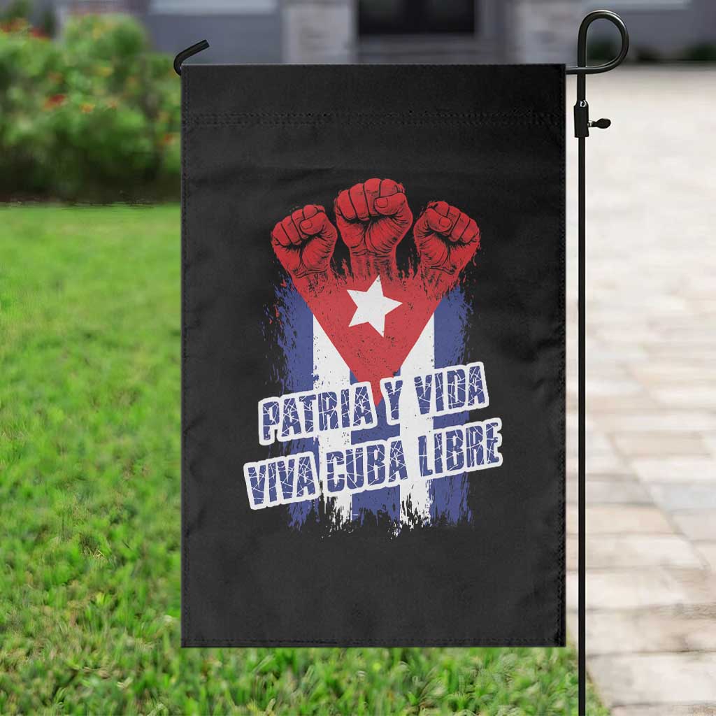 Patria y Vida Cuba Libre Garden Flag Cuba Flag Fist Freedom Movement TS11 Print Your Wear