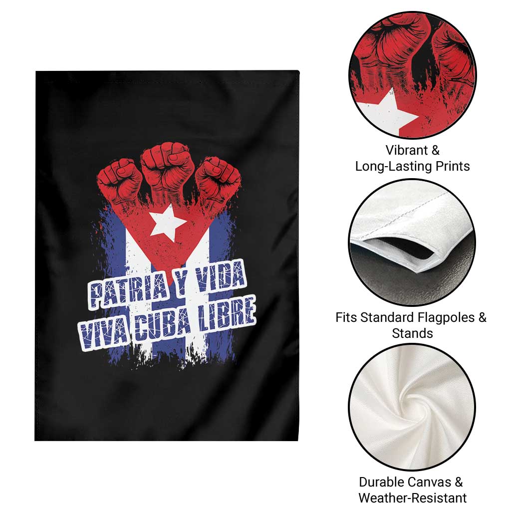 Patria y Vida Cuba Libre Garden Flag Cuba Flag Fist Freedom Movement TS11 Print Your Wear