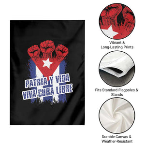 Patria y Vida Cuba Libre Garden Flag Cuba Flag Fist Freedom Movement TS11 Print Your Wear