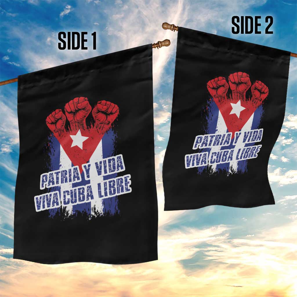 Patria y Vida Cuba Libre Garden Flag Cuba Flag Fist Freedom Movement TS11 Print Your Wear