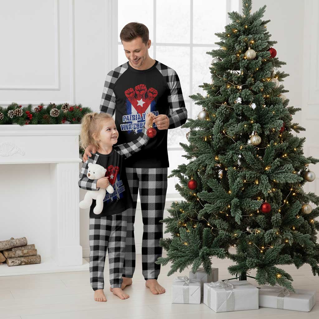 Patria y Vida Cuba Libre Plaid Pajama Set Cuba Flag Fist Freedom Movement TS11 White Plaid Print Your Wear