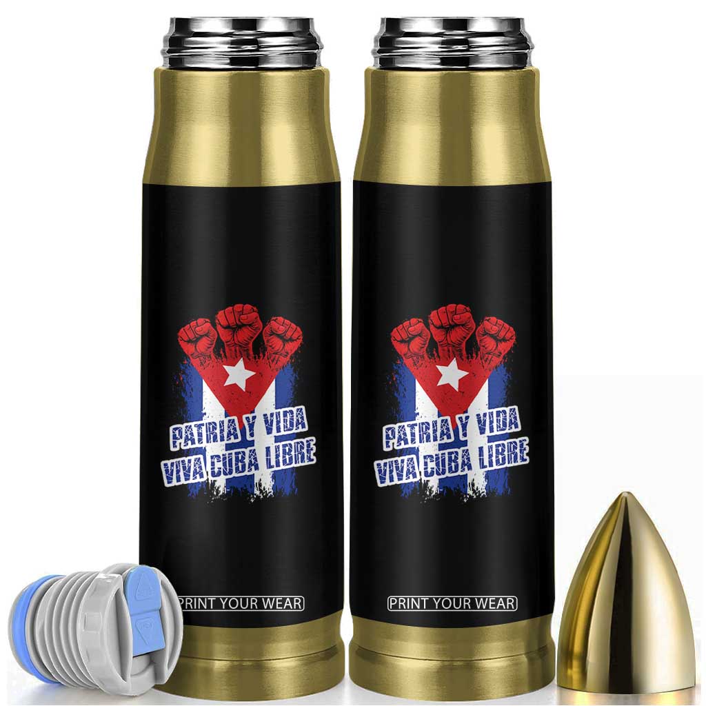 Patria y Vida Cuba Libre Bullet Tumbler Cuba Flag Fist Freedom Movement TS11 Black Print Your Wear