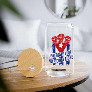 Patria y Vida Cuba Libre Glass Can Cuba Flag Fist Freedom Movement TS11 Print Your Wear