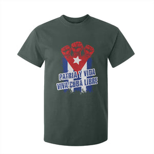 Patria y Vida Cuba Libre T Shirt For Kid Cuba Flag Fist Freedom Movement TS11 Dark Forest Green Print Your Wear