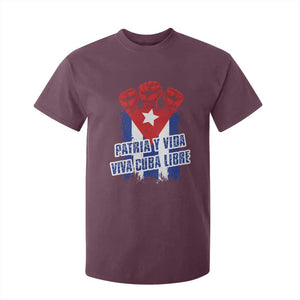 Patria y Vida Cuba Libre T Shirt For Kid Cuba Flag Fist Freedom Movement TS11 Maroon Print Your Wear