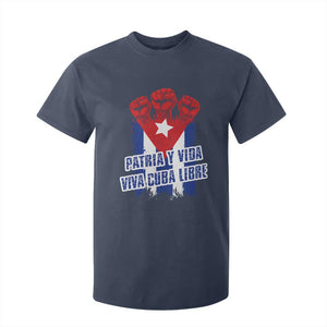 Patria y Vida Cuba Libre T Shirt For Kid Cuba Flag Fist Freedom Movement TS11 Navy Print Your Wear