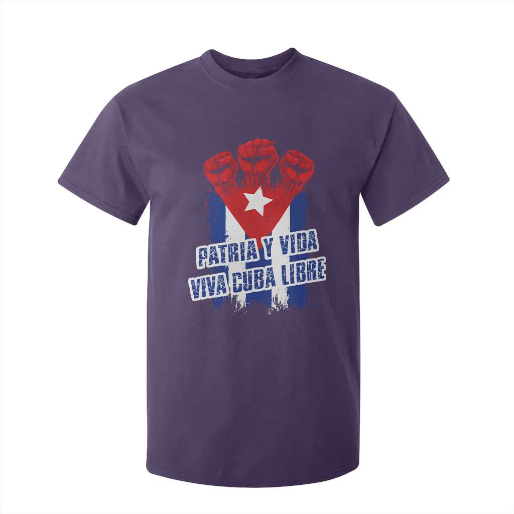 Patria y Vida Cuba Libre T Shirt For Kid Cuba Flag Fist Freedom Movement TS11 Purple Print Your Wear