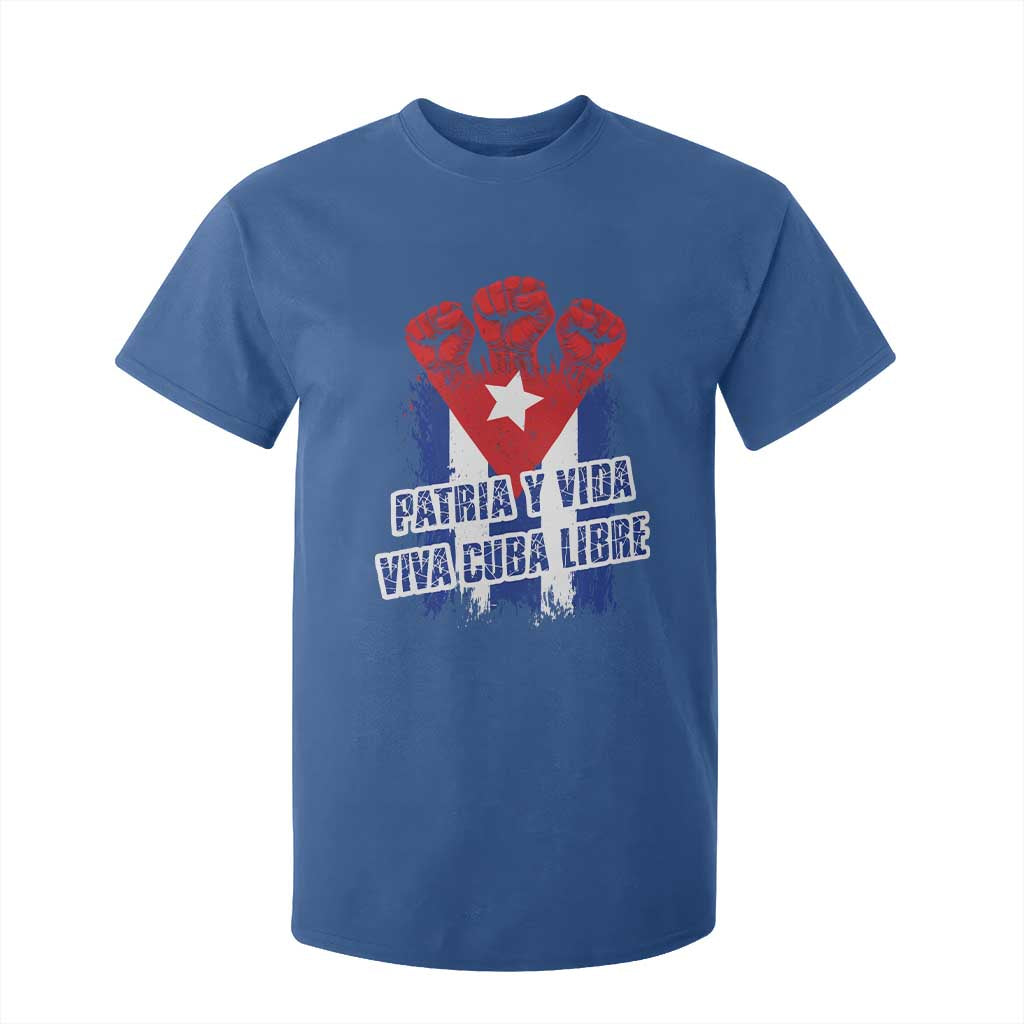 Patria y Vida Cuba Libre T Shirt For Kid Cuba Flag Fist Freedom Movement TS11 Royal Blue Print Your Wear