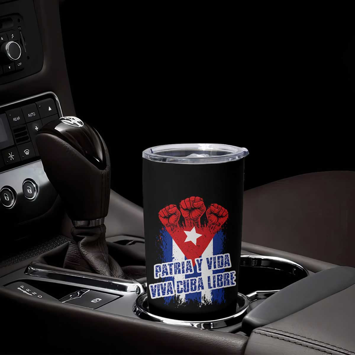 Patria y Vida Cuba Libre Tumbler Cup Cuba Flag Fist Freedom Movement TS11 Print Your Wear