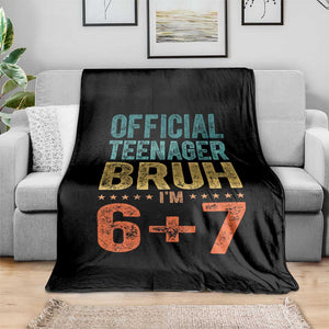 13th Birthday 67 Meme Throw Blanket Official Teenager Bruh I Am Six Seven Retro 13 Years Old TS11 Print Your Wear