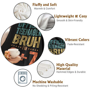13th Birthday 67 Meme Throw Blanket Official Teenager Bruh I Am Six Seven Retro 13 Years Old TS11 Print Your Wear
